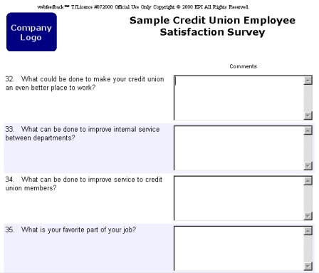 sample open-ended question page